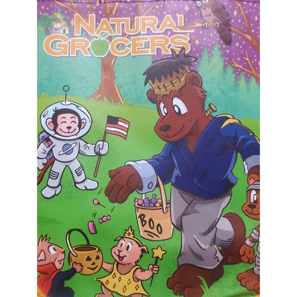 Natural Grocers Bag Reusable Shopping Tote Limited Edition Halloween Fall 8”x10” - Picture 3 of 6